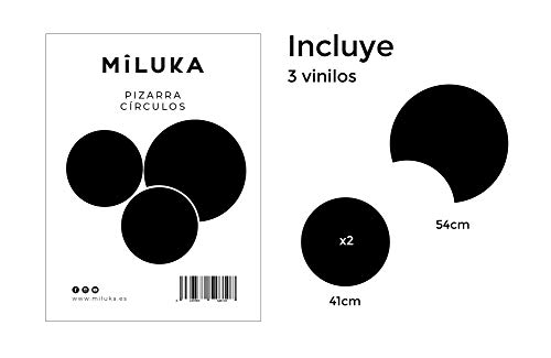 Vinilo para Pared Pizarra para Escribir con Tiza | Pegatina con Adhesivo Planificador para Oficina, Dormitorio, Habitación | Círculos