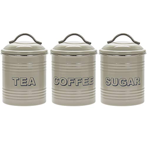 Vintage Sage Tea Café Azúcar Canisters