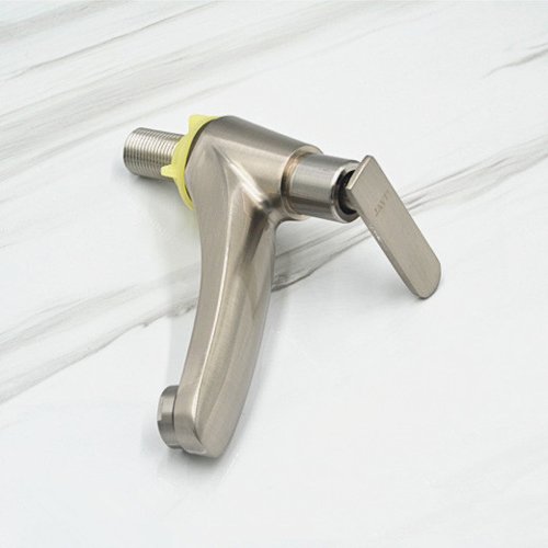 Vinteen Alemania grifo de grifo con canilla de acero inoxidable para lavamanos 304 grifo de lavamanos con asiento de grifo para agua fría grifo de agua a prueba de explosiones