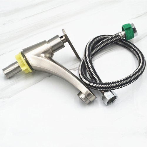 Vinteen Alemania grifo de grifo con canilla de acero inoxidable para lavamanos 304 grifo de lavamanos con asiento de grifo para agua fría grifo de agua a prueba de explosiones