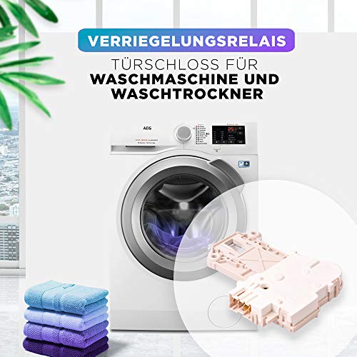 vioks bloqueo Relé Puerta bloqueo puerta Candado Cerradura lavadora como AEG Zanker Zanussi 379203042/5