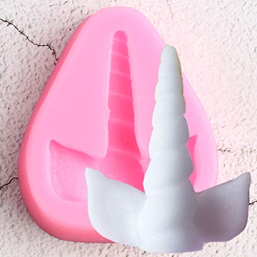 VIOYO Molde de Silicona de Cuerno de Oreja de Unicornio Decoración de Magdalenas Molde de Fondant Herramientas de decoración de Pasteles de Fiesta de Bricolaje Molde de Pasta de Chocolate de Caramelo