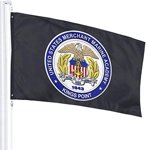 Viplili Banderas United States Merchant Marine Academy Kings Point Outdoor Garden Decoration Flag 3x5 FT (90cmx150cm)