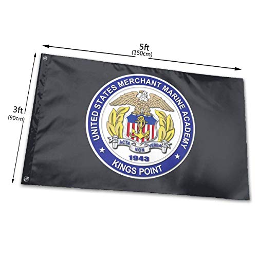 Viplili Banderas United States Merchant Marine Academy Kings Point Outdoor Garden Decoration Flag 3x5 FT (90cmx150cm)