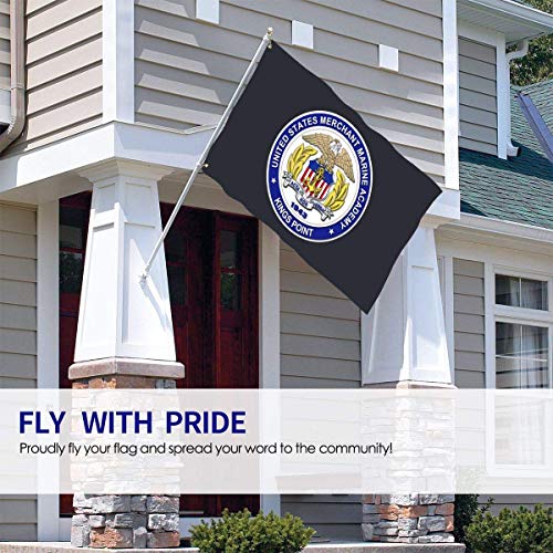 Viplili Banderas United States Merchant Marine Academy Kings Point Outdoor Garden Decoration Flag 3x5 FT (90cmx150cm)