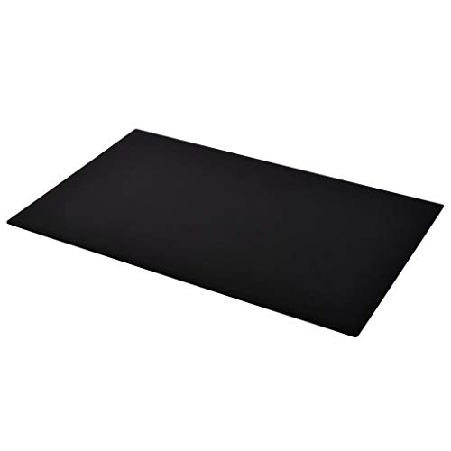 Vislone Cristal Cuadrado Tablero de Mesa Templado de Cristal para Mantener Superficie de Mesas de Comedor Mesas de Café Mesas de Jardín Negro 1000x620mm