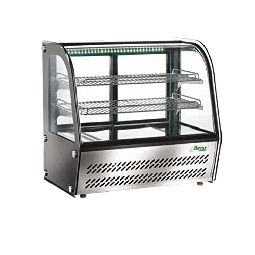 Vitrina refrigerata de banco Cristal Curvado 100 Lt. Temp. + 2 °/+ 8 °C
