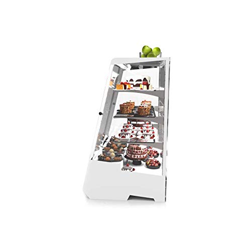 Vitrine Réfrigérée 4 Faces Vitrées Série TOWER 2 Coloris - 710x900 mm - SAYL Blanc
