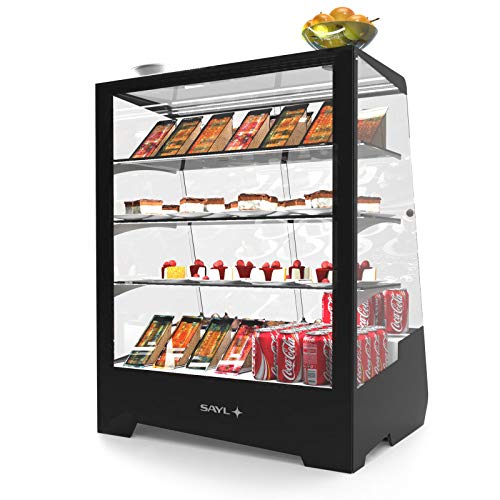 Vitrine Réfrigérée 4 Faces Vitrées Série TOWER 2 Coloris - 710x900 mm - SAYL Noir
