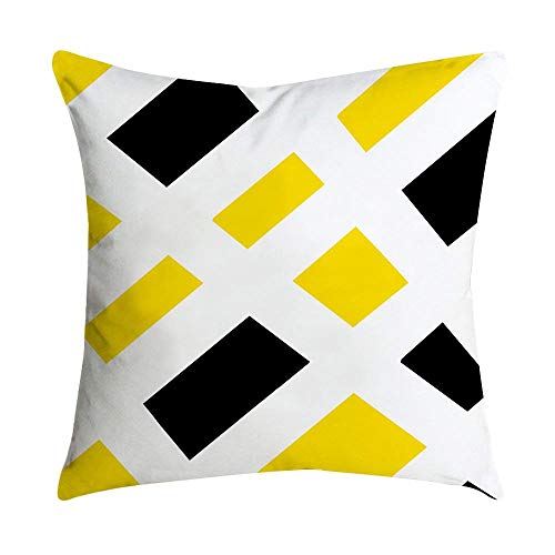 VJGOAL Impresión Amarilla Suave cómodo Funda de Almohada Sofá Cintura del Coche Cojín Cuadrado Cubierta Decoración para el hogar(45_x_45_cm,Multicolor11)