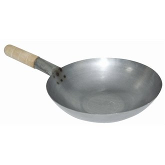 Vogue K299 Wok, acero dulce, base redonda, 14 cm de diámetro