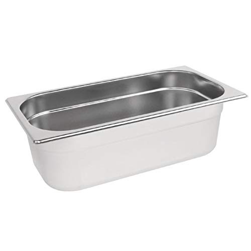 Vogue k933 1/3 Gastronorm sartén de acero inoxidable, 100 mm)