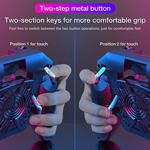 vogueyouth Controlador de Juegos móvil - AK88 Six Finger All-in-One Gamepad Mobile Gaming Trigger Joystick para Ancho 2.64-3.54 en teléfonos iOS Android