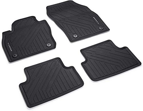 Volkswagen 2GM06150082V - Alfombrillas de Goma para Todo Tipo de Clima, Color Negro, con Texto en T Cross