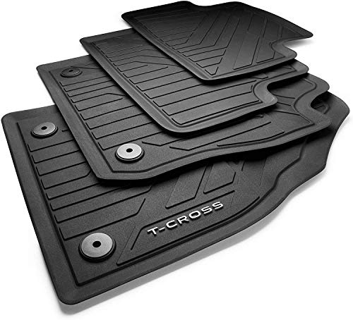 Volkswagen 2GM06150082V - Alfombrillas de Goma para Todo Tipo de Clima, Color Negro, con Texto en T Cross