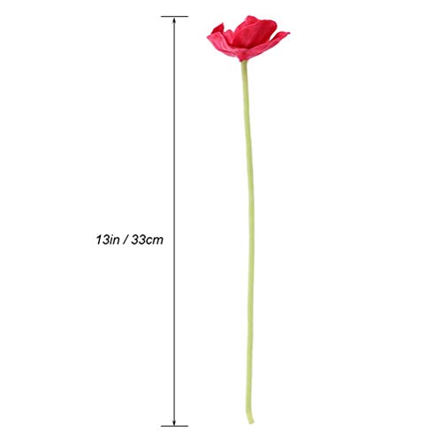 VORCOOL 9 Piezas de Flores Artificiales de artesanía Flor de Amapola Somnus para la decoración de Navidad en casa (Rojo)