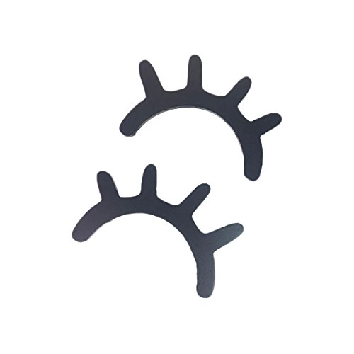 VORCOOL Sleepy Eyes Eyelash madera etiqueta de la pared Kids Children Room Decor dormitorio fondo 1 par (negro)