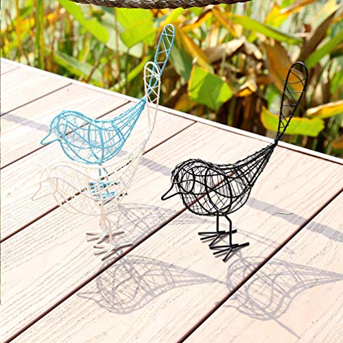 Vosarea 2 unidades alambre hierro pájaro figura metal artesanía Ornament para hogar decoración de habitación