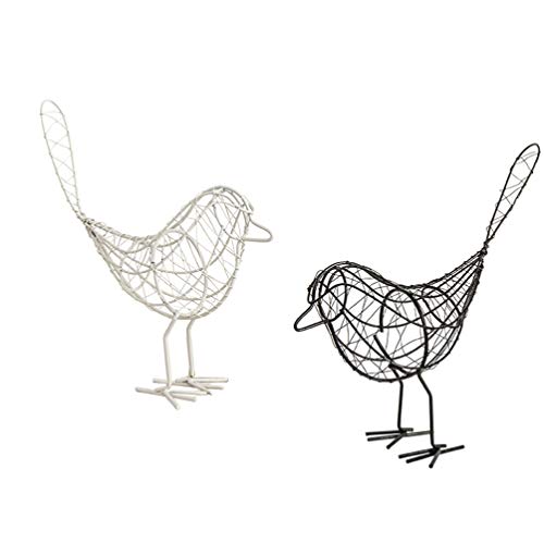 Vosarea 2 unidades alambre hierro pájaro figura metal artesanía Ornament para hogar decoración de habitación