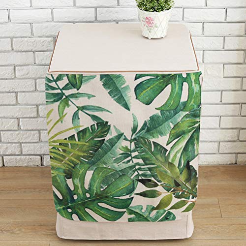 VOSAREA Funda de protección para lavadora Carga Delantera Lavadora Secadora Impermeable (Diseño de hojas de palmera tropical)