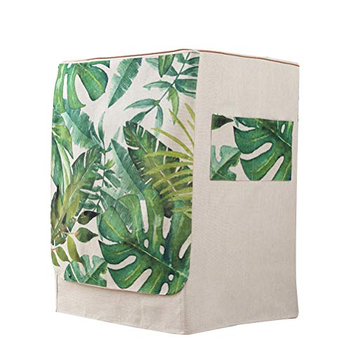 VOSAREA Funda de protección para lavadora Carga Delantera Lavadora Secadora Impermeable (Diseño de hojas de palmera tropical)