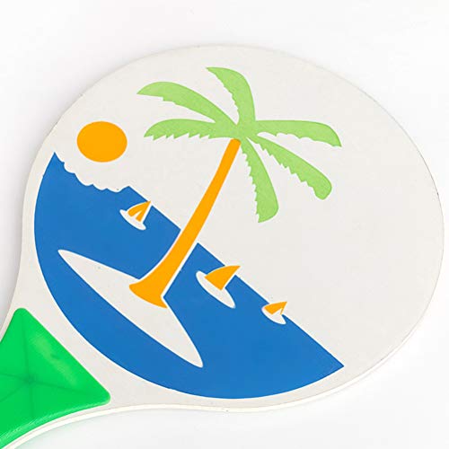 Vosarea Raqueta de bádminton para Playa, Tiro al Aire Libre, Juego de Raqueta para Adultos, niños, Juego Familiar, bádminton, Tenis, pingpong (5 Bombillas, 5 Bolas de Rebote, Color Aleatorio)