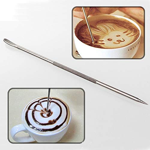 W4G Store - Agujas de arte para café - Herramienta profesional para dar forma a un hermoso patrón de café máquina de café expreso, cafetería, hogar, utensilios de cocina - 1 unidad