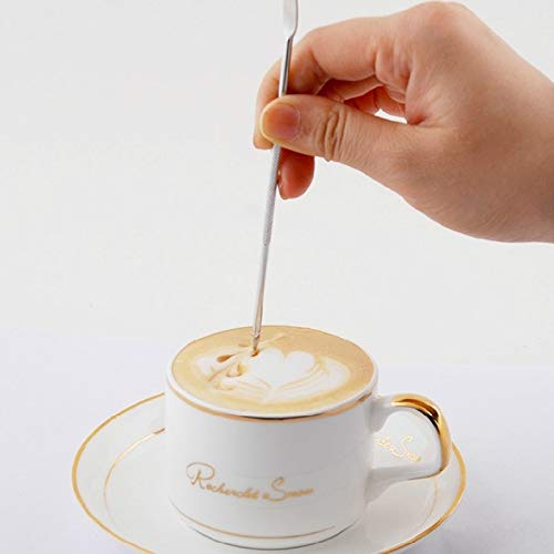 W4G Store - Agujas de arte para café - Herramienta profesional para dar forma a un hermoso patrón de café máquina de café expreso, cafetería, hogar, utensilios de cocina - 1 unidad