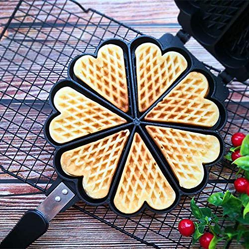 Waffle Maker Belga,Waflera Huevo,Molde De Galletas Diy Molde Pastel De Doble Cara De Ciruela,DiseñO Hueco,Calor MáS Uniforme,¡Para Gofres En Forma De CorazóN,Desayuno,Deliciosos Pasteles