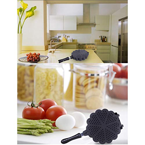 Waffle Maker Belga,Waflera Huevo,Molde De Galletas Diy Molde Pastel De Doble Cara De Ciruela,DiseñO Hueco,Calor MáS Uniforme,¡Para Gofres En Forma De CorazóN,Desayuno,Deliciosos Pasteles