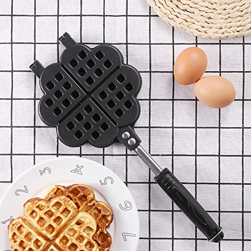 Waflera Huevo,Waffle Maker Belga,Molde De Galletas Diy Creativo DiseñO Hueco,Calor MáS Uniforme,Asa ErgonóMica De Confort ¡Para Gofres En Forma De CorazóN,Desayuno,Deliciosos Pasteles