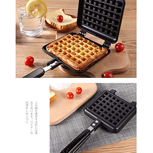 Waflera Profesional,Waflera Antiadherente,Molde Para Hornear Pasteles Molde De Galletas Diy,Molde De Pastel De Doble Cara De Ciruela Para Gofres En Forma CorazóN,Desayuno, Deliciosos Pasteles,Double