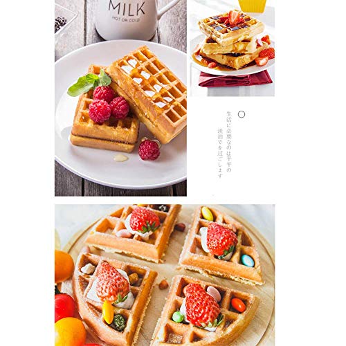 Waflera Profesional,Waflera Antiadherente,Molde Para Hornear Pasteles Molde De Galletas Diy,Molde De Pastel De Doble Cara De Ciruela Para Gofres En Forma CorazóN,Desayuno, Deliciosos Pasteles,Double