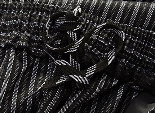 WAIWAIZUI Trabaja Pantalones de Cocinero Negro