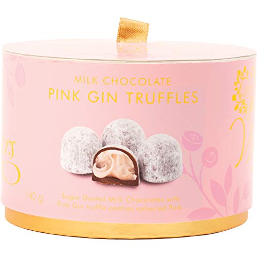 Walkers Leche Chocolate Rosa Gin Truffles Tambor