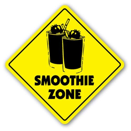 WallAdorn Smoothie Zone - Cartel de Hierro de neón para decoración de Pared de cafetería, Bar, Pub, casa, 20,3 x 20,3 cm