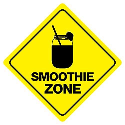 WallAdorn Smoothie Zone Cartel de Hierro para Pintar, decoración de Pared Vintage para cafetería, Bar, Pub, hogar, 30,5 x 30,5 cm