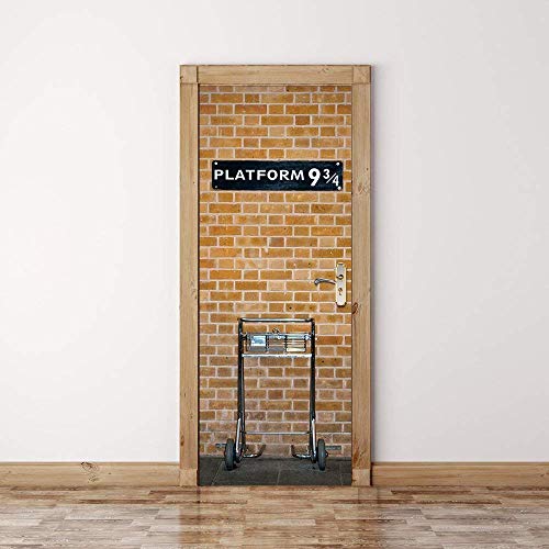 Wallflexi - Mural para puerta (9,75, diseño de reyes cruzados), diseño de pared