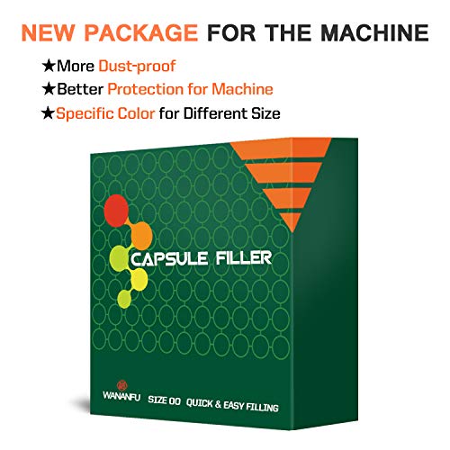 Wananfu - 100 agujeros Máquina de llenado de cápsulas 00, Usar con cápsulas vacías tamaño 00, Máquina de cápsulas tamaño 00, The Capsule Machine