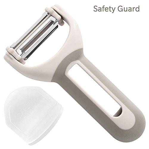 wanbasion Gris Pelador de Patatas Acero Inoxidable Giratorio, Pelador de Frutas Y Verduras Manual, Cocina Pelador de Patatas Profesional Tomates Pelapatatas Zanahorias