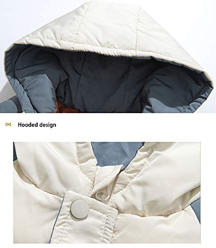 WANGCY Chaqueta De Invierno Niña 13 14 Años,Chaqueta De Invierno Niña Abrigo con Capucha para Niñas Ropa De Algodón Fácil De Lavar En Invierno Fácil De Secar Antiarrugas Cabello Antiadherente Cálido
