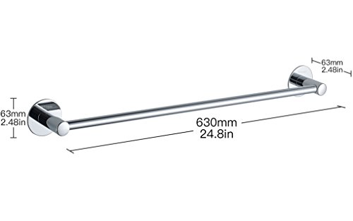 Wangel Toallero de Barra Fijar Sin Taladrar 60cm, Pegamento Patentado + Autoadhesivo, Acero Inoxidable, Acabado Pulido