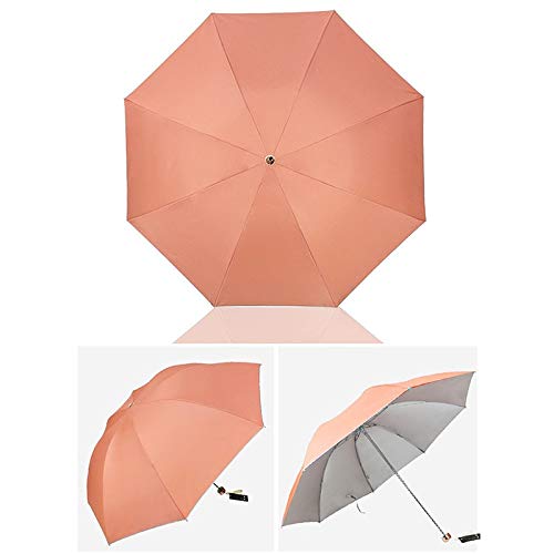 WANGJIA Paraguas De Sol para Las Mujeres Plegable Anti-UV Parasol Corporación A Prueba De Viento Viaje Niño Niña Niño Portátil Hombre Paraguas Mujer