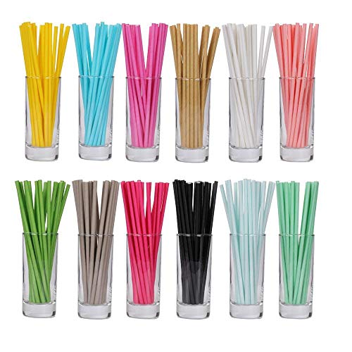 WANGJIAHAO Pajitas De Papel De Color Sólido 100 Piezas Pajitas De Beber Coloridas para Fiestas Suministros para Bodas