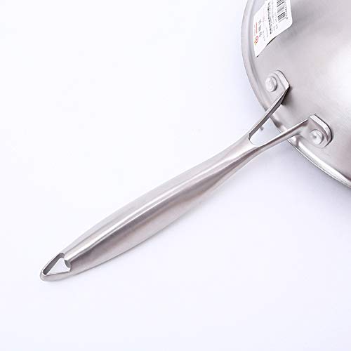 WANGYUJIE Wok de Nido de Abeja de Acero Inoxidable de Doble Fondo Antiadherente sin Humo sin Recubrimiento Olla Cocina de inducción Utensilios de Cocina Universal al por Mayor