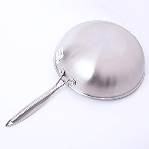 WANGYUJIE Wok de Nido de Abeja de Acero Inoxidable de Doble Fondo Antiadherente sin Humo sin Recubrimiento Olla Cocina de inducción Utensilios de Cocina Universal al por Mayor