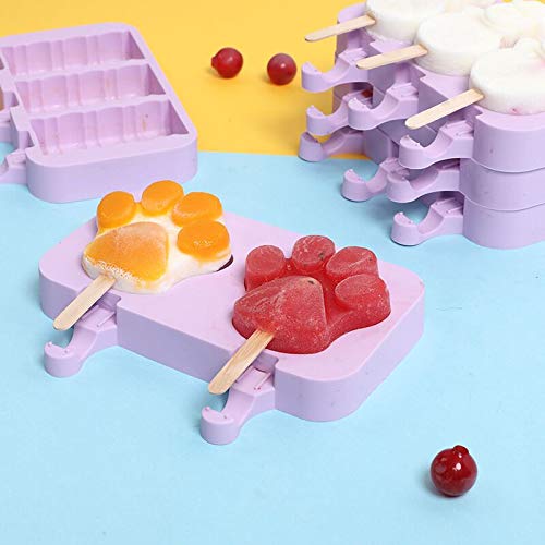 WANLIU La Barra de Helado de decoración Creativa Molde de Silicona postres en casa Hermosa de la Historieta de Paleta de Bricolaje Producto Stick Pack Inicio,3 Peppa Pig