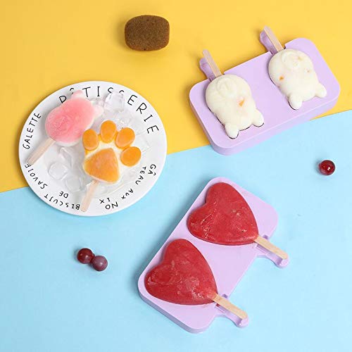 WANLIU La Barra de Helado de decoración Creativa Molde de Silicona postres en casa Hermosa de la Historieta de Paleta de Bricolaje Producto Stick Pack Inicio,3 Peppa Pig