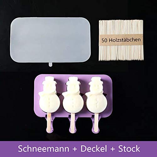 WANLIU La Barra de Helado de decoración Creativa Molde de Silicona postres en casa Hermosa de la Historieta de Paleta de Bricolaje Producto Stick Pack Inicio,3 Peppa Pig