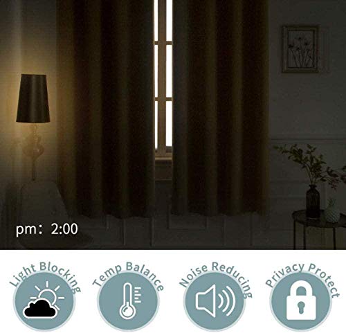 Waple Cortinas opacas ojete para sala de estar Cortinas opacas de bolsillo silueta de mujer cabeza floral con cuernos 280*300cm Opaca Cortina para Habitación Térmica Aislante y Ruido Reducción Impresi